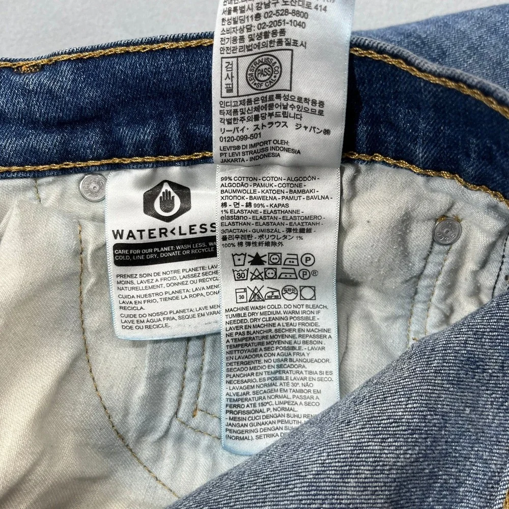 Levis 514 Mens Straight Fit Jeans Medium Wash Blue Denim Size 34 - Picture 10 of 16